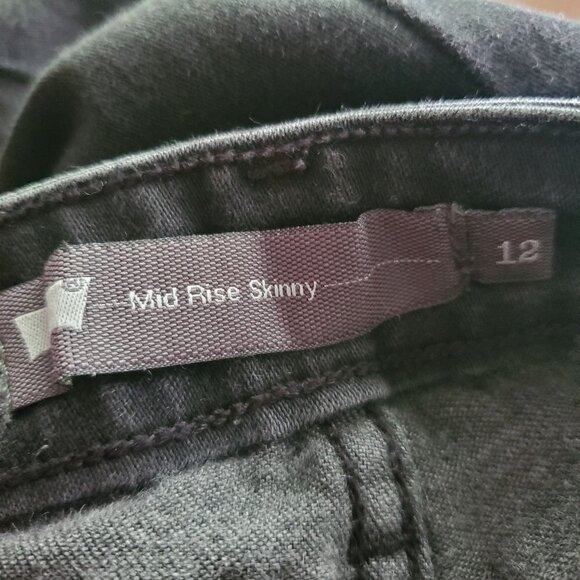 levi's Black Washed Stretch Mid Rise Skinny 5 Pocket Denim Jeans Size 12 - Picture 6 of 9